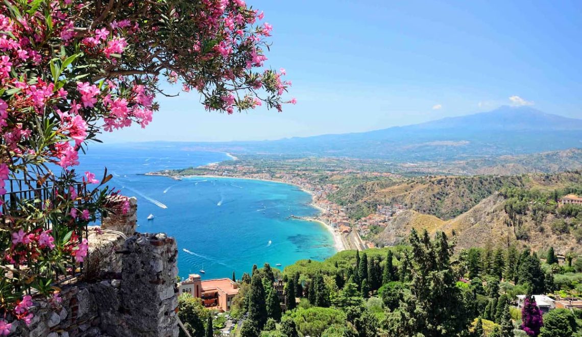 Taormina terrace view