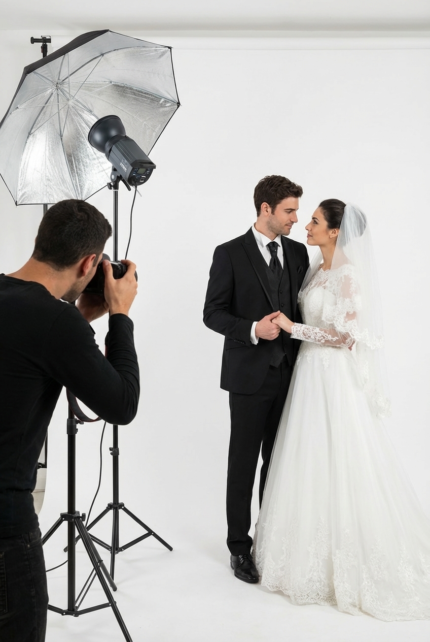 Set fotografico The Shot durante la festa di matrimonio